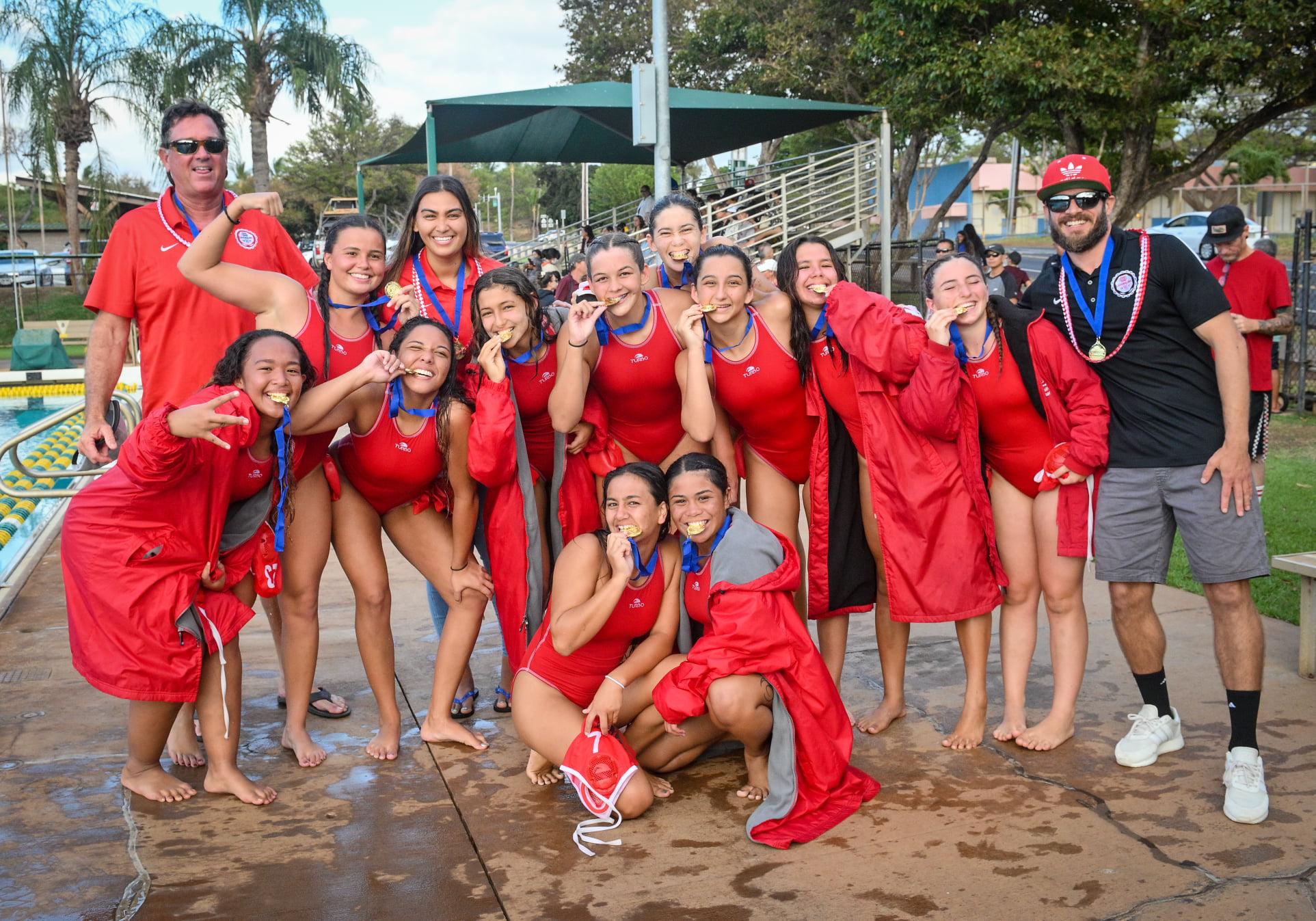 Lahainaluna High School Water Polo Team 2022 MIL Champions